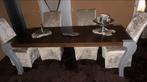 Eettafel met stoelen, Ophalen, Gebruikt, 100 tot 150 cm, 150 tot 200 cm