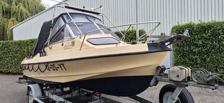 Shetland 535 Sheltie Mercury 75 ELPTO️ vaarklaar!, Watersport en Boten, Vis- en Consoleboten, Zo goed als nieuw, 70 pk of meer