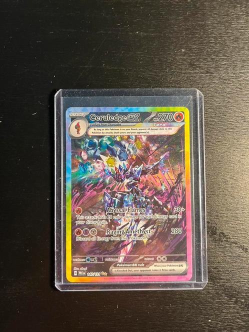 NM pokemon kaart ceruledge ex alt art, Hobby en Vrije tijd, Verzamelkaartspellen | Pokémon, Zo goed als nieuw, Losse kaart, Ophalen of Verzenden