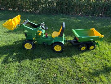 John Deere Traptractor met Aanhanger & Voorlader beschikbaar voor biedingen