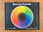 Robde puzzel met kleurenboog, 1000 stukjes, Hobby en Vrije tijd, Denksport en Puzzels, Ophalen of Verzenden, 500 t/m 1500 stukjes