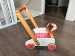 Schattige houten loopkar - Janod, Ophalen of Verzenden, Gebruikt, Duw- of Trekspeelgoed