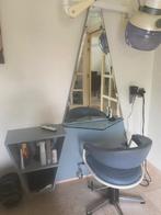 Kappersstoel met spiegel en was combinatie, Huis en Inrichting, Ophalen, Gebruikt