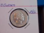 ½ Gulden 1863 Willem 3., Postzegels en Munten, Munten | Nederland, ½ gulden, Koning Willem III, Zilver, Ophalen of Verzenden