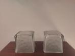 2x IKEA Iviken Ice Cube lamp ijsblokjes lampen glas jaren 90, Gebruikt, ., Ophalen of Verzenden, Glas