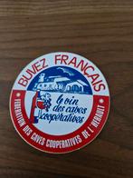 4810 Vintage Franse wijnreclame sticker, Ophalen of Verzenden, Gebruikt, Reclamebord