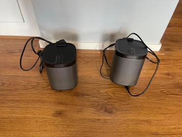 2x Sonos Play:1 Zwart - Perfect voor Stereo Geluid beschikbaar voor biedingen