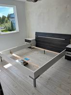 Bedframe antraciet/wit €75,-, Ophalen, Tweepersoons, Zo goed als nieuw, 180 cm