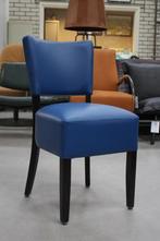 13 x blauwe eetkamerstoelen hout kunstleer blauw keukenstoel