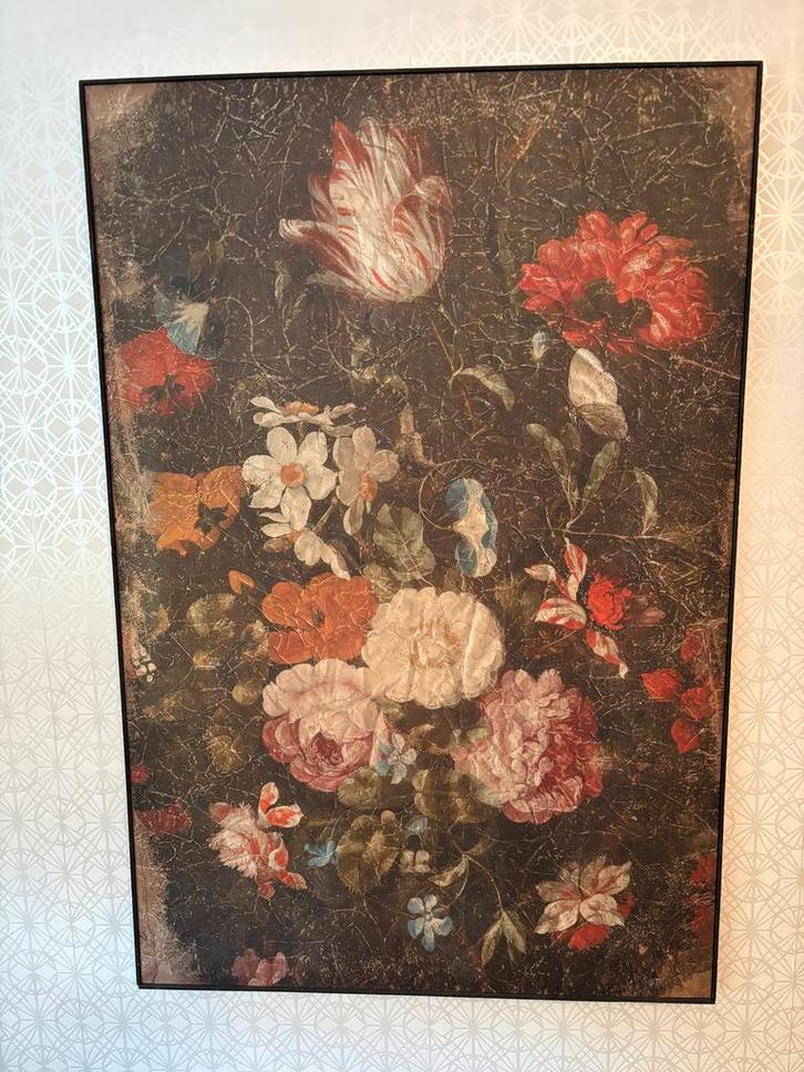 Klassiek Bloemstilleven Schilderij, Antiek en Kunst, Kunst | Schilderijen | Klassiek, Ophalen of Verzenden