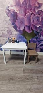 Leuk tafeltje met stoel, Ophalen of Verzenden, Minder dan 10 m², Bruin, Kindermeubels