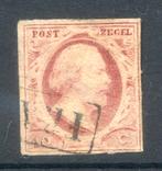 Nvph 2, franco, Ophalen of Verzenden, Gestempeld