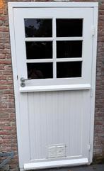 Houten Buitendeur met Glas - 93x201.5cm, Doe-het-zelf en Verbouw, Deuren en Horren, Ophalen, Gebruikt, 80 tot 100 cm, Buitendeur