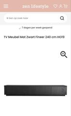 TV Meubel Mat Zwart Fineer 240 cm, Ophalen, Minder dan 50 cm, Zo goed als nieuw, Minder dan 100 cm