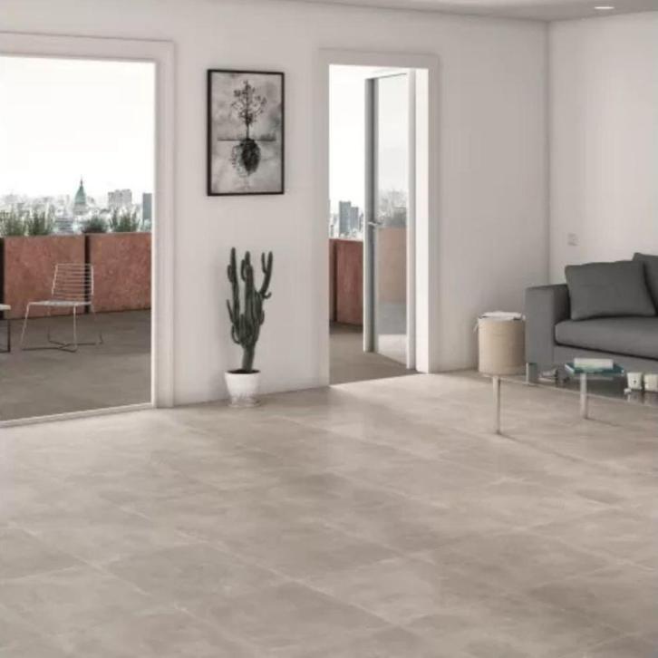 Restpartij vloertegel 60x60 7,2 m² Alaplana Assen grijs, Doe-het-zelf en Verbouw, Tegels, Nieuw, Vloertegels, Keramiek, 40 tot 60 cm