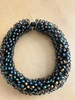 Unieke ketting met magneetsluiting, Sieraden, Tassen en Uiterlijk, Kettingen, Verzenden, Zo goed als nieuw, Blauw, Overige materialen