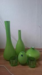 Set Leonardo vazen en theelichthouder, Ophalen of Verzenden, Overige kleuren, Glas, Minder dan 50 cm