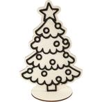 Made of Wood Kerstboom op standaard 13,5 x 19,8 cm dik 3 mm, Hobby en Vrije tijd, Knutselen, Materiaal, ., Nieuw, Ophalen of Verzenden
