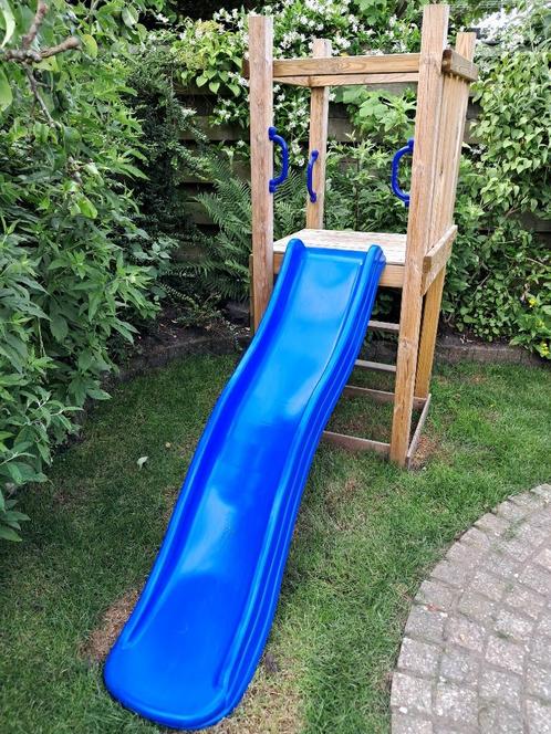 Speelhuisje Glijbaan Klimtoren, Kinderen en Baby's, Speelgoed | Buiten | Speelhuisjes, Gebruikt, Hout, Ophalen of Verzenden