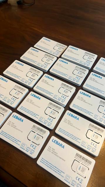 Lebara simkaarten +350 stuks beschikbaar (Lees beschrijving) beschikbaar voor biedingen