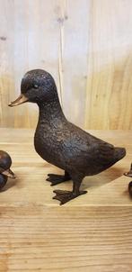5 bronzen eendjes / bronzen beeld / nieuw / eend / kuiken, Dierenbeeld, Nieuw, Info@huisentuindecoratiemarie.nl, Huis en tuin decoratie marie
