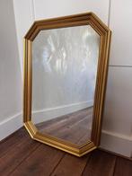 Vintage achthoekige spiegel houten lijst goud, Huis en Inrichting, Woonaccessoires | Spiegels, Minder dan 50 cm, Ophalen of Verzenden