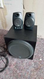 Labtec LCS-2424 2.1 Speakerset, Gebruikt, Minder dan 60 watt, Front, Rear of Stereo speakers, Ophalen