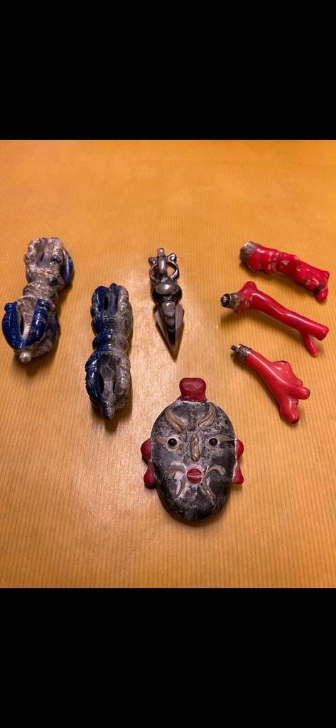 Oosterse hangers: Koraal & Lapis Lazuli, Sieraden, Tassen en Uiterlijk, Armbanden, Ophalen of Verzenden