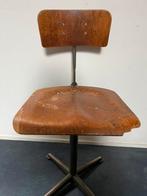 Industriële Vintage Friso Kramer Architectenstoel Jaren 50, Ophalen, Gebruikt, Bruin, Industrieel Friso Kramer Jaren 50