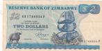 Zimbabwe 2 dollar 1983, Postzegels en Munten, Bankbiljetten | Afrika, Verzenden, Zimbabwe, Los biljet