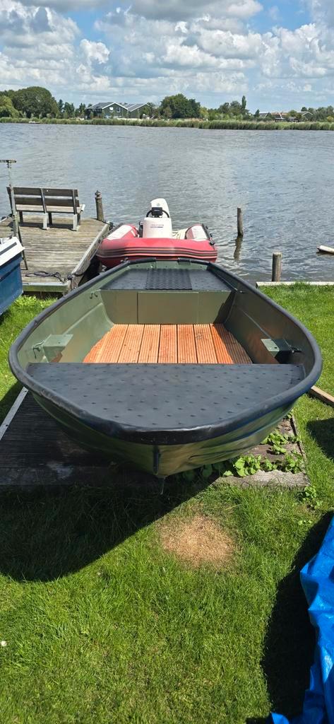 Stalen grachtenboot eventueel met ektrische buitenboordmotor, Watersport en Boten, Sloepen, Gebruikt, Tot 10 pk, 3 tot 6 meter