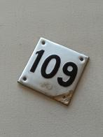 Vintage Emaille Huisnummer 109, Ophalen of Verzenden