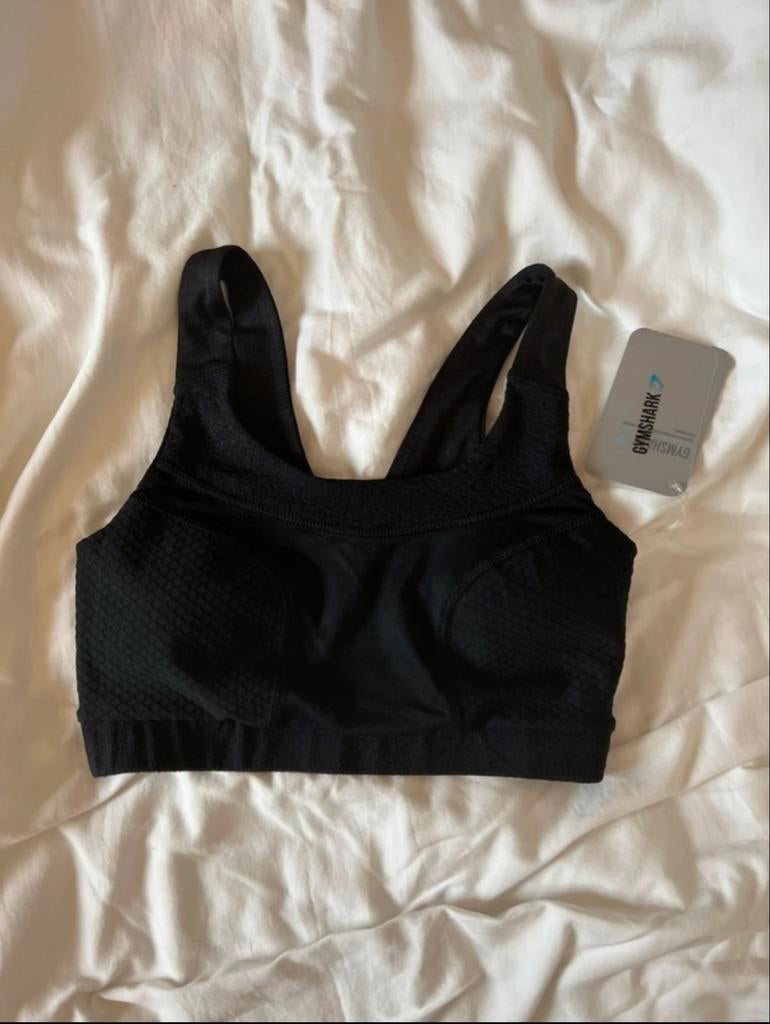 Gymshark Sportbeha - Zwart maat S, Zwart, Ophalen of Verzenden, Maat 36 (S), Fitness of Aerobics