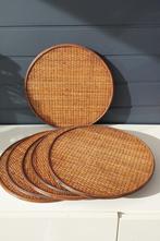 Rieten ( rattan ) onderborden /Placemats - Set van 6, Ophalen of Verzenden, Gebruikt, Rond, Overige materialen