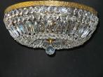 Grote plafonniere van strengen kristallen en prismaplaatjes, Ophalen, Gebruikt