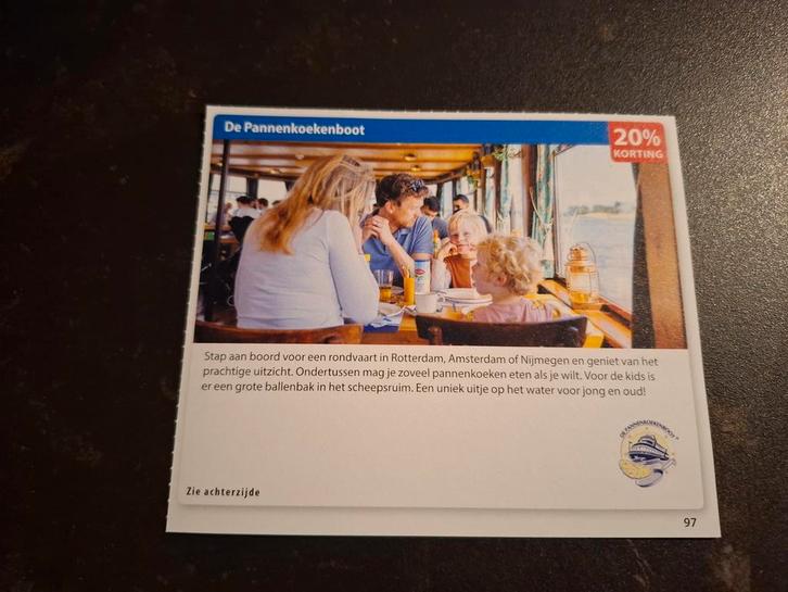 De pannenkoekenboot 20% korting, Tickets en Kaartjes, Kortingen en Cadeaubonnen, Drie personen of meer, Overige typen, Kortingsbon