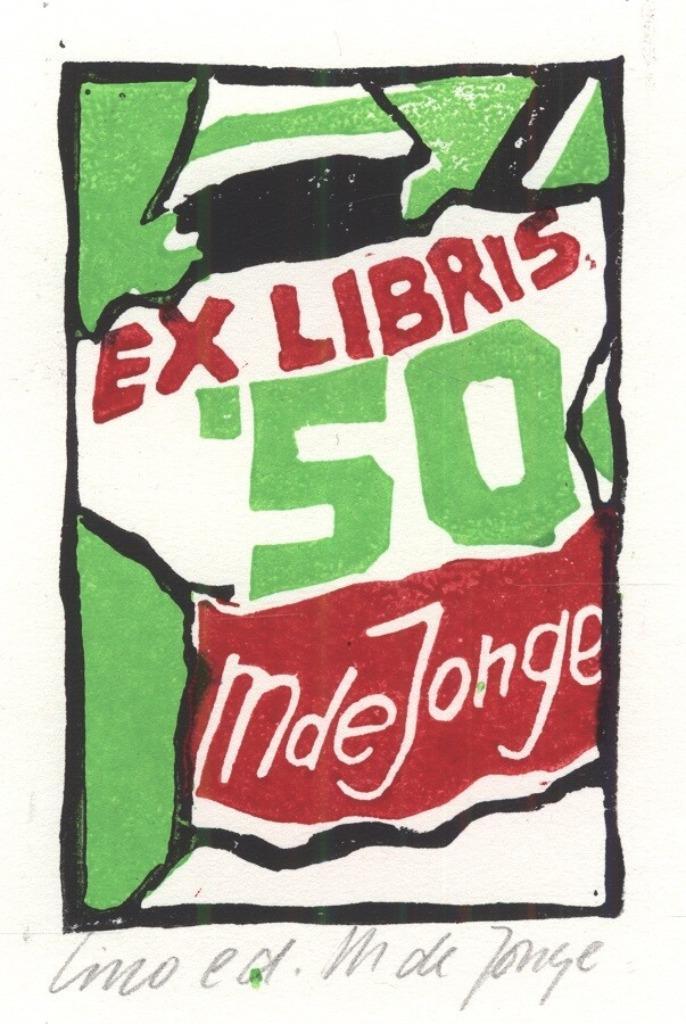 1013 Ex Libris Nederland : Marten de Jonge, z.j., Antiek en Kunst, Kunst | Etsen en Gravures, Verzenden