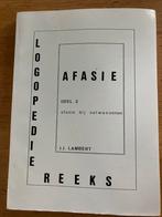 Afasie Deel 2 - Logopedie Reeks, Boeken, Ophalen of Verzenden, Alpha, Gelezen, Niet van toepassing