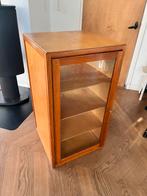 Vintage grenen vitrine / toonkastje, Ophalen, Met plank(en), Gebruikt, 100 tot 150 cm