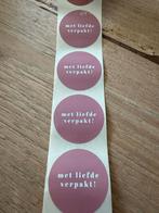 Stickers “Met liefde verpakt” - 50 stuks, Ophalen of Verzenden, Nieuw, Meerdere stickers