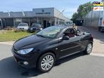 Peugeot 206 CC 1.6-16V. LAGE KM-STAND, Voorwielaandrijving, Gebruikt, Zwart, 4 cilinders
