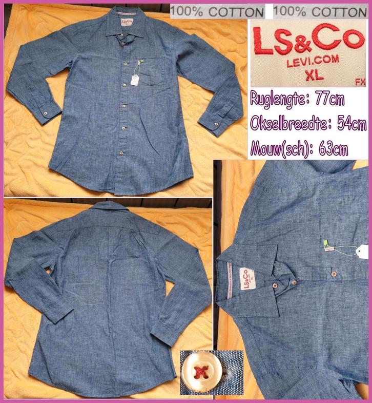 LEVI'S blauwe overhemd maat ca. M nieuw, Kleding | Heren, Overhemden, Nieuw, Halswijdte 41/42 (L), Blauw, Ophalen of Verzenden