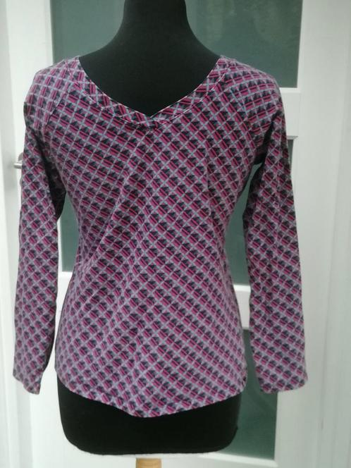 Lien & Giel stretch longsleeve maat M van 2 kanten draagbaar, Kleding | Dames, T-shirts, Zo goed als nieuw, Maat 38/40 (M), Blauw