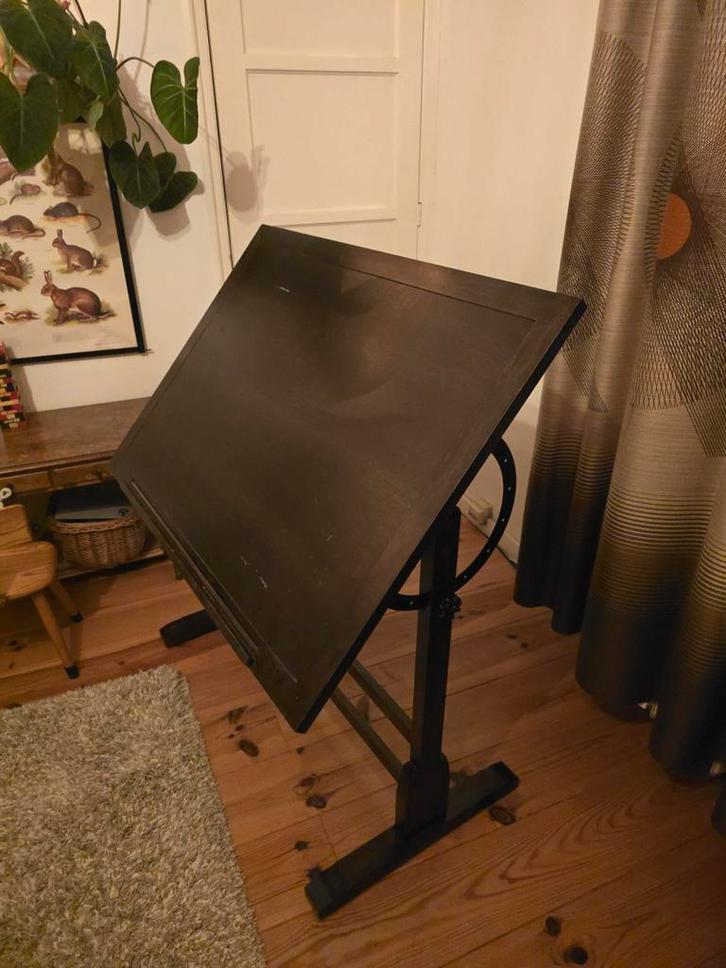 Massief Houten Tekentafel - Vintage Look, Hobby en Vrije tijd, Schilderen, Gebruikt, Ezel, Ophalen of Verzenden