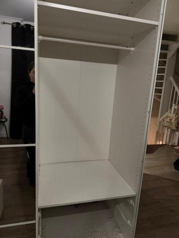 Witte Pax IKEA kast met spiegel schuifdeuren - afbeelding 3