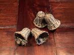 Kerstdecoratie Rieten kerstbellen 70mm 4 stuks ZGAN, Ophalen of Verzenden, Zo goed als nieuw