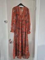 H&M Maxi Jurk Oranje Bloemenprint, H&M, Oranje, Ophalen of Verzenden, Zo goed als nieuw