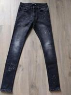 Zwarte skinny jeans met verfspatten Coolcat mt.28L32, W32 (confectie 46) of kleiner, Gedragen, Ophalen of Verzenden, Coolcat