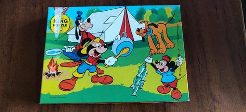 Puzzel Disney Mickey, Goofy, Pluto kamperen, King, 70 stukje, Kinderen en Baby's, Speelgoed | Kinderpuzzels, Gebruikt, 6 jaar of ouder