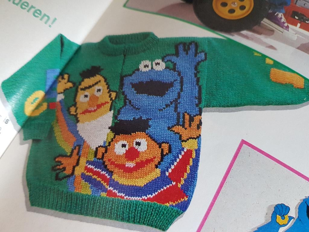 Sesamstraat trui breipatroon, Ophalen of Verzenden, Zo goed als nieuw, Breien, Patroon of Boek
